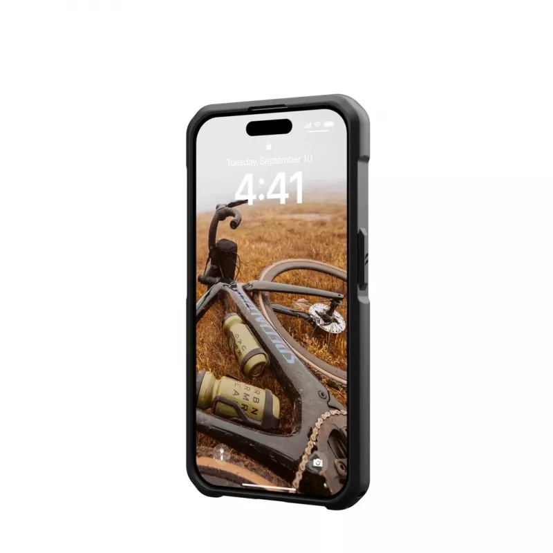 UAG Metropolis LT Magsafe Hülle für iPhone 15 Pro – Aramidfaser, Schwarz