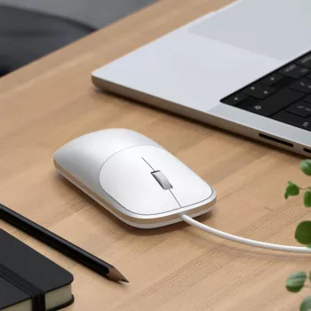 Satechi Slim LX Kabelmaus, Silber