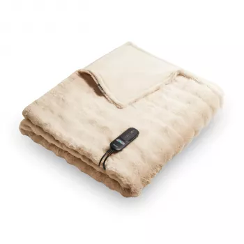 Duux Yentl Elektrische Decke Bubble Rabbit Kunstfell Beige 200x200 cm (DXOB11)