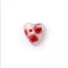 LEKUE Herz-Eiswürfelform mit Deckel, Rot, 18 Fächer, Platin-Silikon