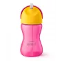 Philips Avent Strohhalmbecher mit flexiblem Strohhalm, 300 ml, 12m+, Rosa