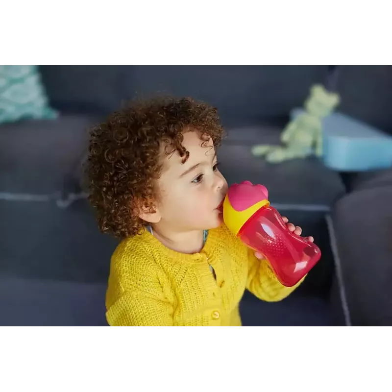 Philips Avent Strohhalmbecher mit flexiblem Strohhalm, 300 ml, 12m+, Rosa