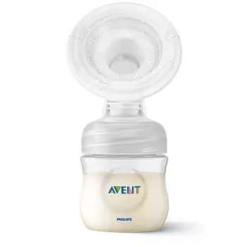 Philips Avent Lotus manuelle Milchpumpe mit 3 Aufbewahrungsbechern und Adapter