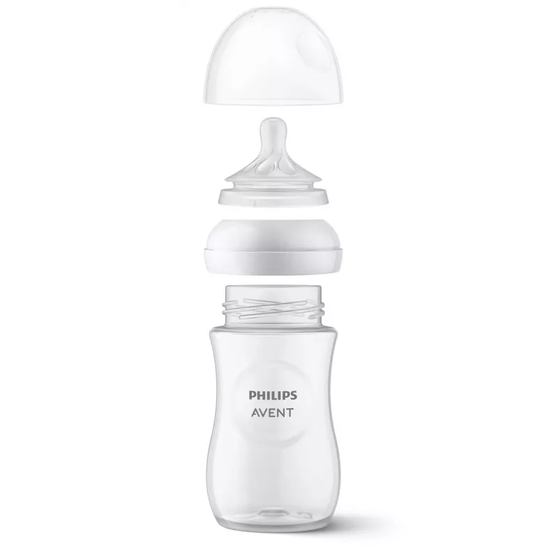 Philips Avent Natural Response Giraffe Babyflasche 260 ml, mittlerer Sauger, 1m+