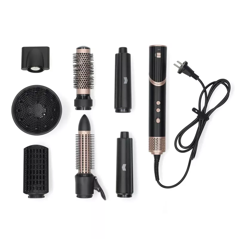 Melissa 7-in-1 Multifunktions-Haarstyler, keramikbeschichtet, 180°C, Schwarz/Silber