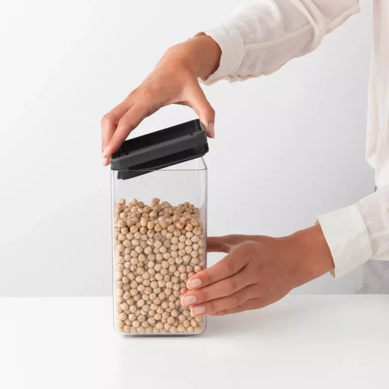 Brabantia Make & Take rechteckiger Lebensmittelbehälter 1,6 L Dunkelgrau