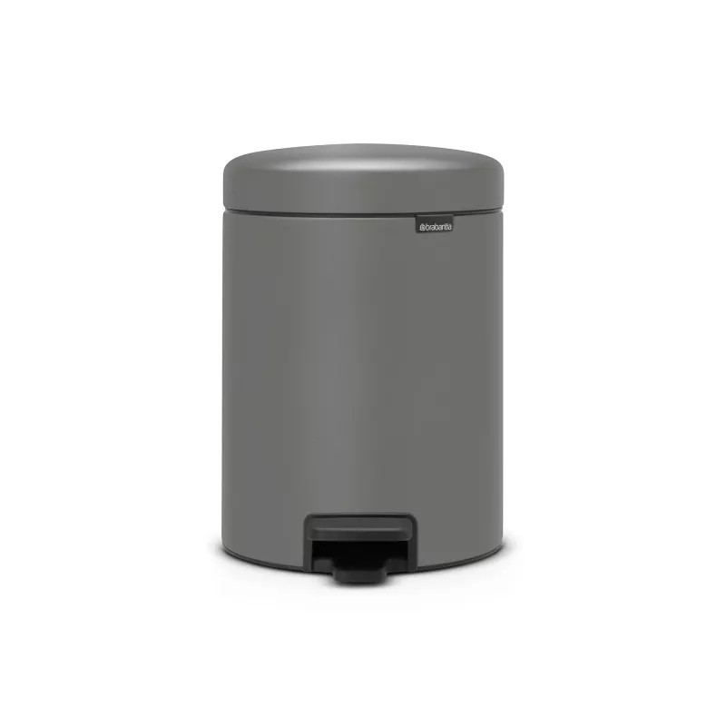 Brabantia NewIcon 5L Tretmülleimer, Mineral Concrete Grey