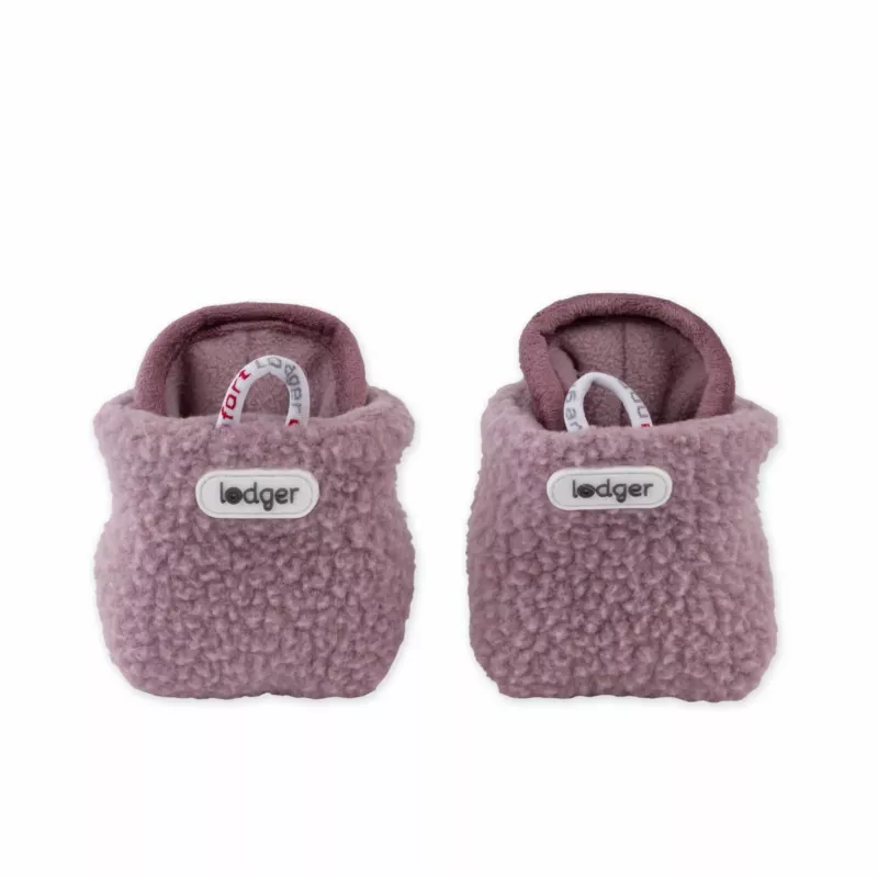 Lodger Slipper Teddy Baby Hausschuhe, Rose, 6-12 Monate, Antirutsch-Sohle, Fleece
