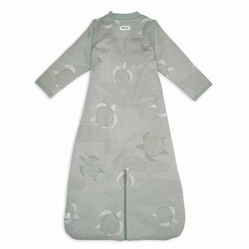 Lodger Hopper Matcha Turtle Baby-Schlafsack mit abnehmbaren Ärmeln, Seide, 68/80 cm