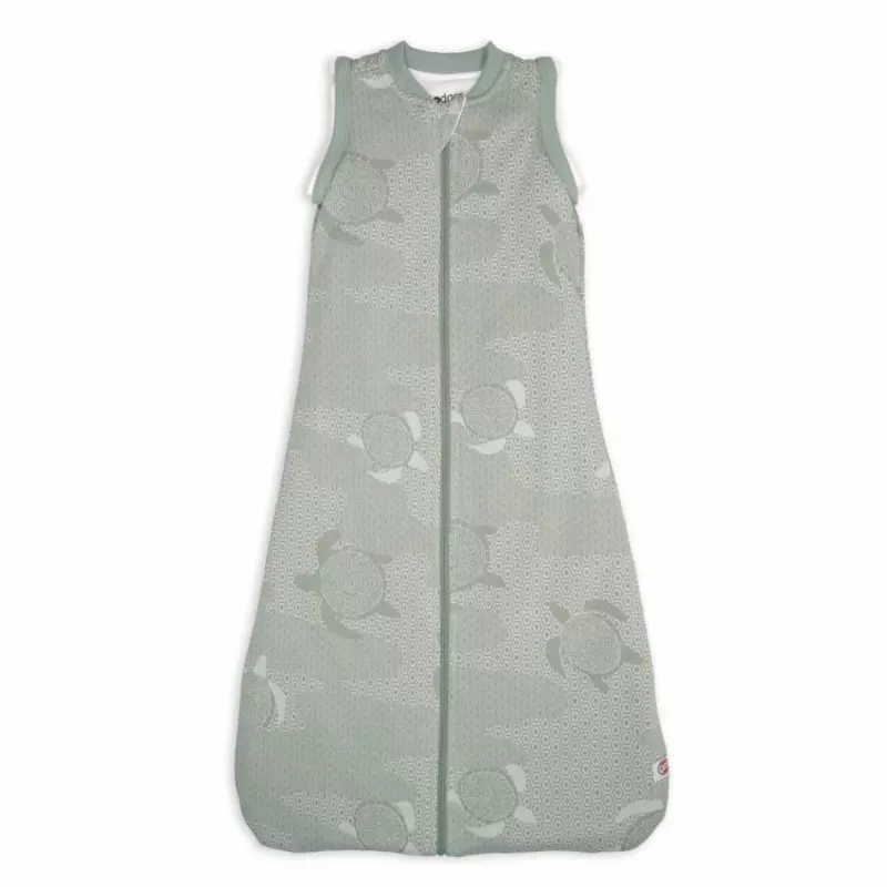 Lodger Hopper Matcha Turtle Baby-Schlafsack mit abnehmbaren Ärmeln, Seide, 68/80 cm