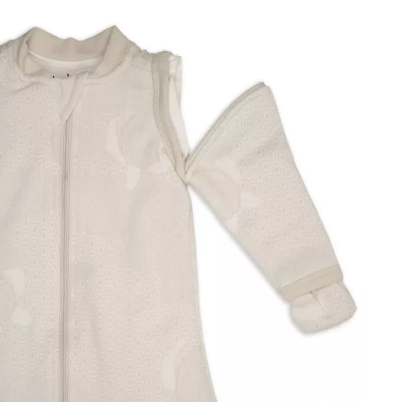Lodger Hopper Matcha Turtle Baby-Schlafsack mit abnehmbaren Ärmeln, Birke, 50/62