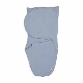 Lodger Bundler Einfarbiger Baumwoll-Babypucktuch-Wickel, Blue Fogg