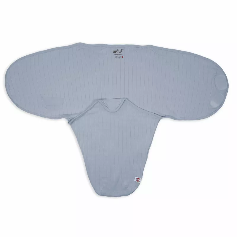 Lodger Bundler Einfarbiger Baumwoll-Babypucktuch-Wickel, Blue Fogg