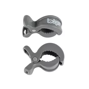 Lodger Clip Swaddler Clips für Baumwoll-Wickeltuch (2 Stk.), Carbon