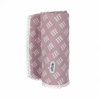 Lodger Swaddle Tribe Musselin Pucktuch 120x120 cm Rose