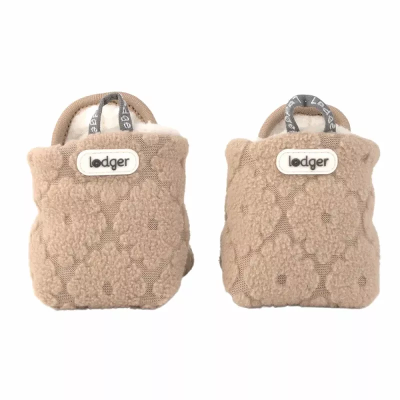 Lodger Slipper Folklore Fleece Baby-Hausschuhe, Beige, 6-12 Monate