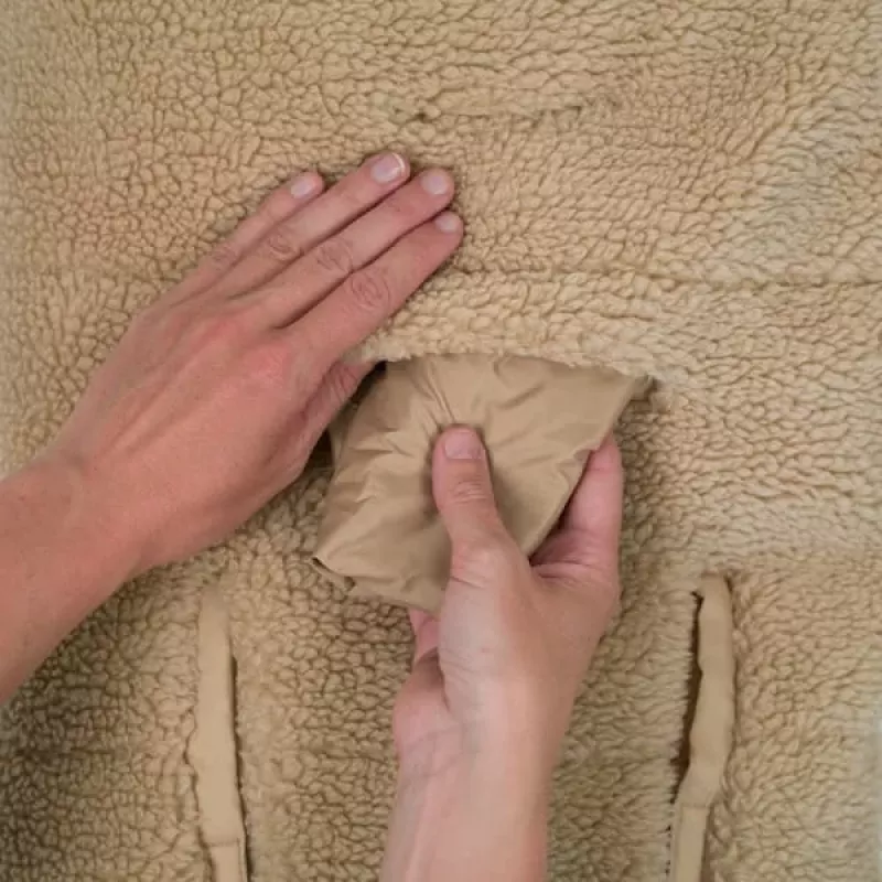 Lodger WPT 630 Teddy Pucksack, Beige, 100x100 cm, Fleece