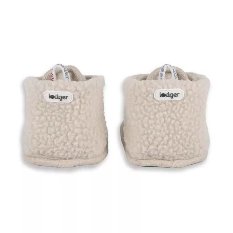 Lodger Slipper Teddy Babyschuhe, Birke, 12-18 Monate, Antirutsch Wildledersohle, Unisex