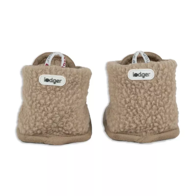 Lodger Teddy Baby Hausschuhe Beige 6-12 Monate