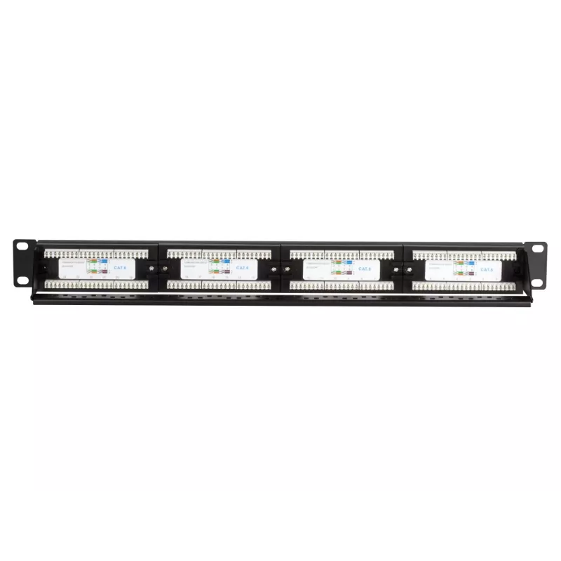 DS-IT CAT 6 UTP Netzwerk-Patchpanel, 19 inch, 24-Port DS-Patch6-24UTP