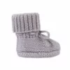 Lodger Slipper Merino Wool Baby-Booties, Stone, 0-6 Monate