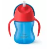 Philips AVENT Strohhalmbecher mit flexiblem Strohhalm, 200 ml, 9m+, Blau