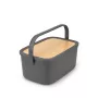 Brabantia Roll Top Brotkasten, Matt Dunkelgrau, 2-Laib-Kapazität, Stahl