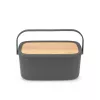 Brabantia Roll Top Brotkasten, Matt Dunkelgrau, 2-Laib-Kapazität, Stahl