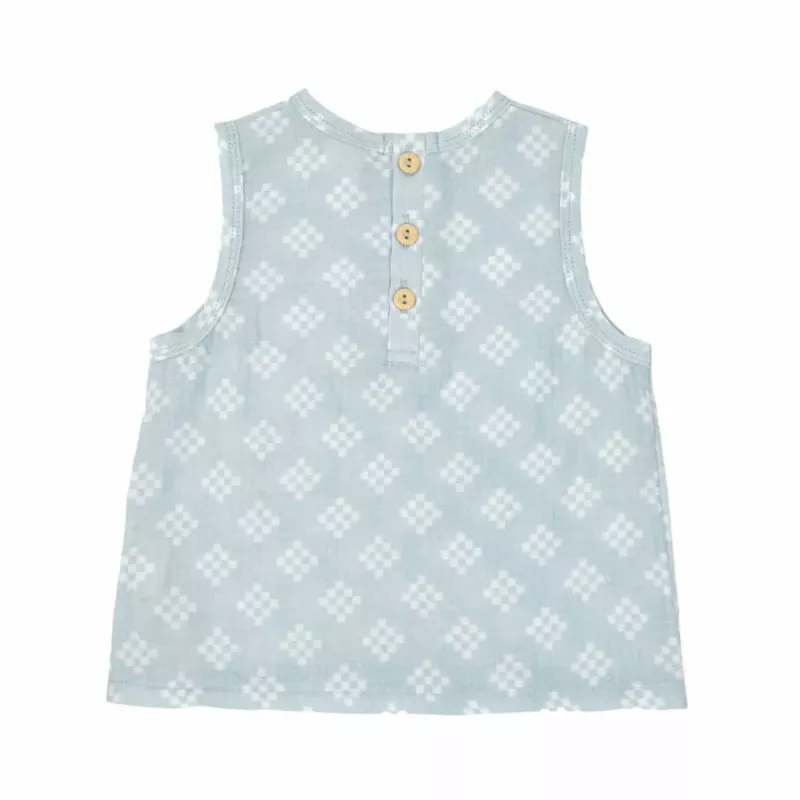 Lodger Tank Topper Tribe Muslin Baby Tanktop, Ice Flow, 68 cm