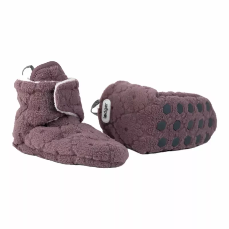 Lodger Slipper Folklore Fleece Babyschuhe, Mauve, 12-18 Monate