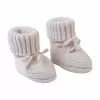 Lodger Slipper Folklore Merino-Woll-Babyschuhe, Birke, 0-6 Monate