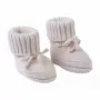 Lodger Slipper Folklore Merino-Woll-Babyschuhe, Birke, 0-6 Monate