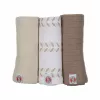 Lodger Swadler Solid Matcha Baumwoll-Pucktuch, Birch, 70x70 cm, 3er-Pack