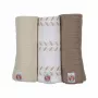 Lodger Swadler Solid Matcha Baumwoll-Pucktuch, Birch, 70x70 cm, 3er-Pack