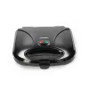 Melissa Sandwich-Toaster 750W Schwarz – Antihaft-Backflächen mit dreieckiger Form, Cool-Touch-Griff, Verriegelungsclip, vertikale Aufbewahrung