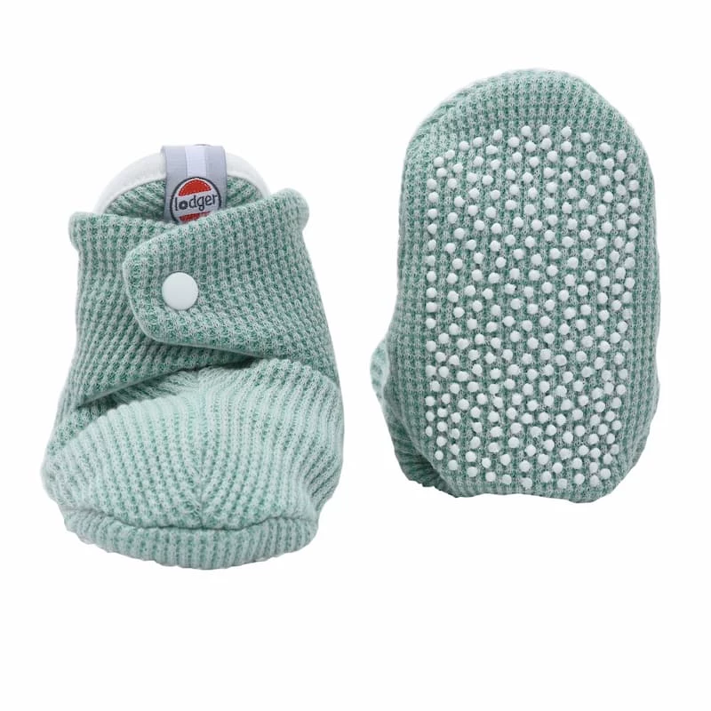 Lodger Slipper Ciumbelle Baumwoll-Hausschuhe, 3-6 Monate, Schlammgrün