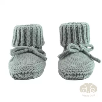 Lodger Slipper Folklore Merino-Woll-Babyschuhe, Seide, 0-6 Monate