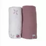 Lodger Swadler Solid Matcha Baumwoll-Pucktuch, Powder Rose, 110x110 cm, 2er-Pack