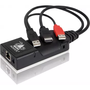 ADDER ALIF101T-HDMI KVM over IP Transmitter - HDMI, USB, Audio, Cat5e/Cat6/Cat7, 2560x1600@60Hz, schwarzes Aluminium