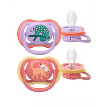 Philips AVENT Ultra Air Deco Schnuller, 18M+, Mädchen, 2er-Pack