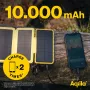 Aqiila Powerbird BS10 Solar-Powerbank 10000 mAh Schwarz & Orange
