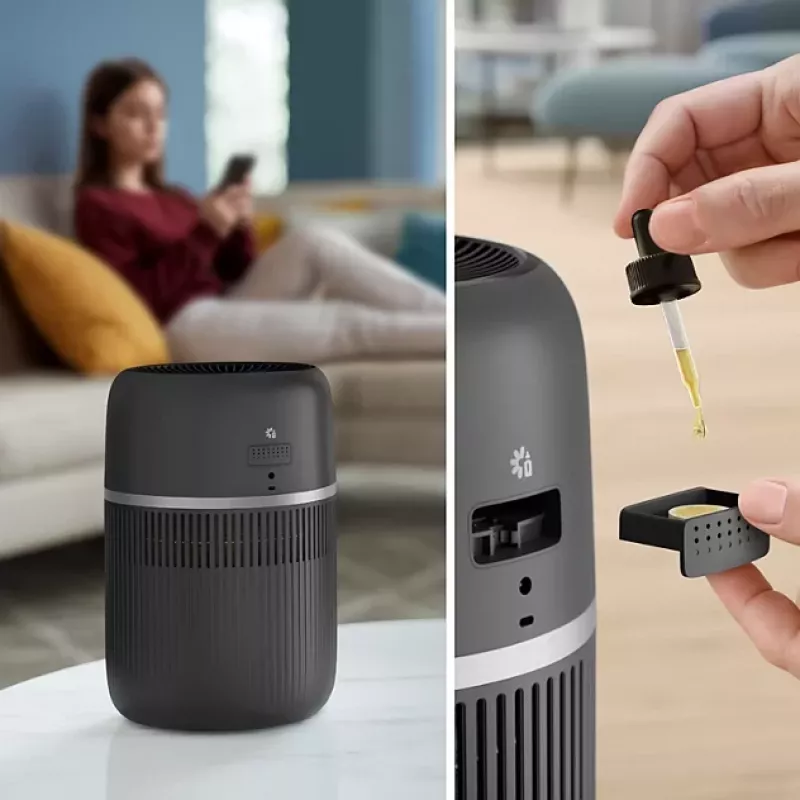 Philips 4000 Series Luftbefeuchter HU4210/03 - NanoCloud Verdunstung, 300 ml/h, 2L Tank, Anthrazit