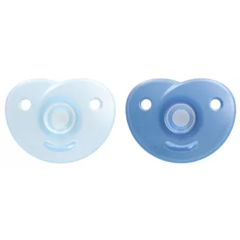 Philips Avent Soothie Silikon-Schnuller mit Silikonschild, 0-6 Monate, 2er-Pack