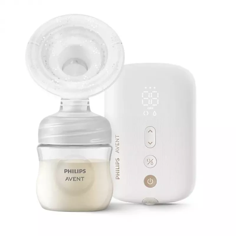 Philips AVENT Einzel-Elektrische Milchpumpe, wiederaufladbar, 8 Stimulations- und 16 Abpumpstufen, Natural Motion Technology, BPA-frei