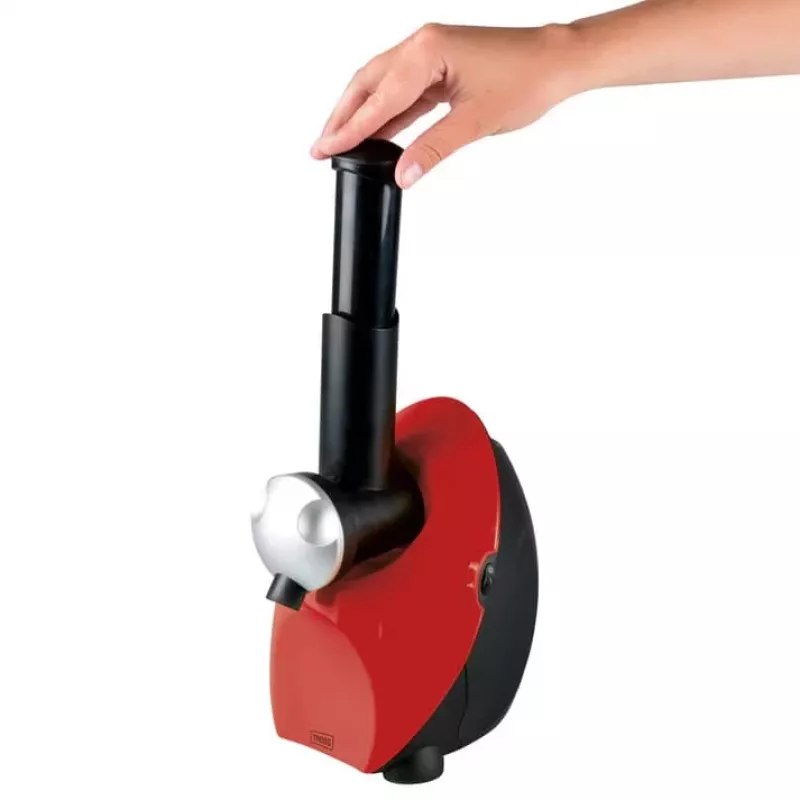 Trebs 99283-B Sorbetmaschine mit Gefrierbehälter, 1,5 L, Rot