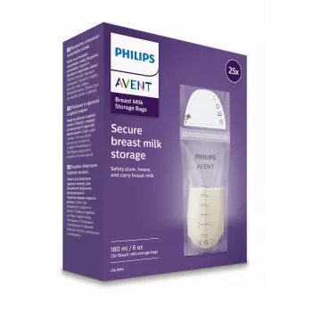 Philips AVENT Muttermilch-Aufbewahrungsbeutel 180 ml, 25er-Pack