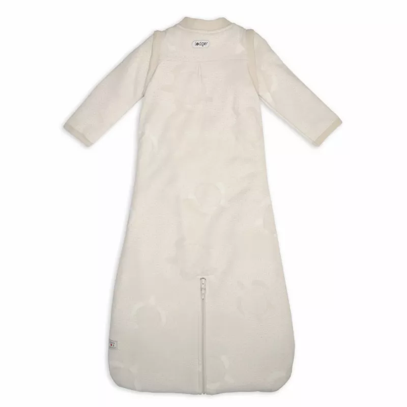 Lodger Hopper Matcha Turtle Babyschlafsack mit abnehmbaren Ärmeln, Birch, 68/80 cm