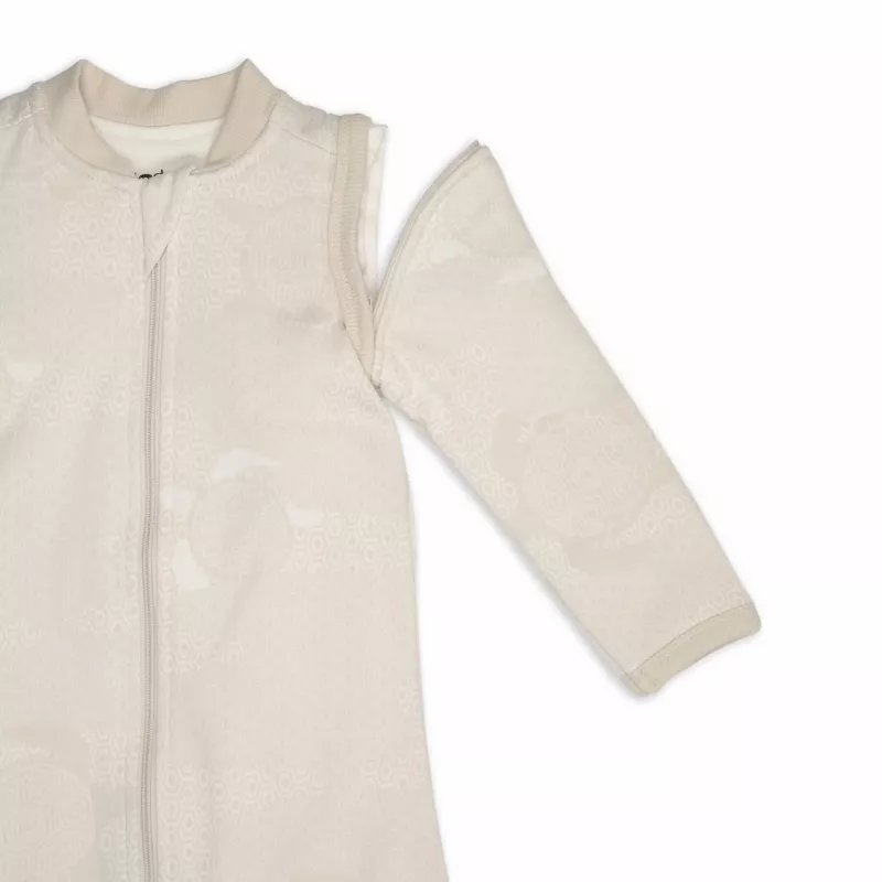 Lodger Hopper Matcha Turtle Babyschlafsack mit abnehmbaren Ärmeln, Birch, 68/80 cm