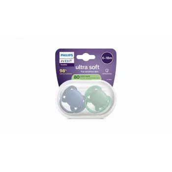 Philips Avent Ultra Soft Schnuller 6-18 Monate, 2er-Pack, Junge