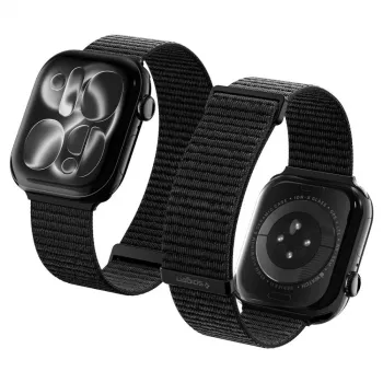 Spigen WBF01 Band für Apple Watch 8/9/10/11/SE/Ultra (44/45/46/49 mm), Schwarz